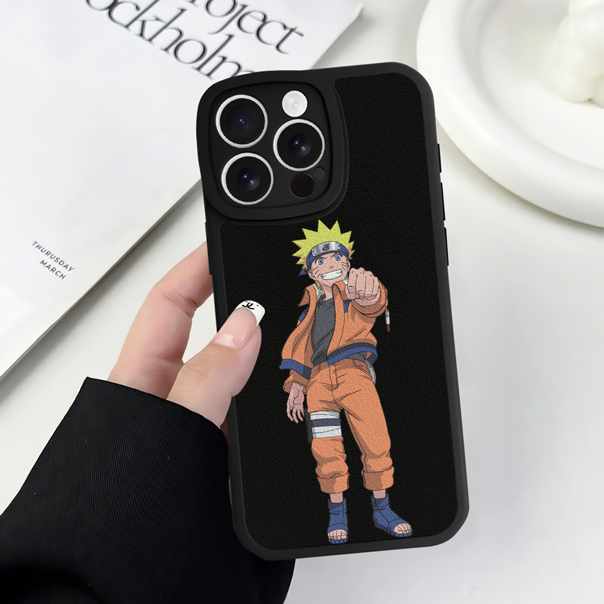 （画像用） NARUTO -ナルト- うずまき ナルト Uzumaki Naruto 【iPhone 16シリーズ対応】シリコンスマホケース（レザー調） 材質：シリコン